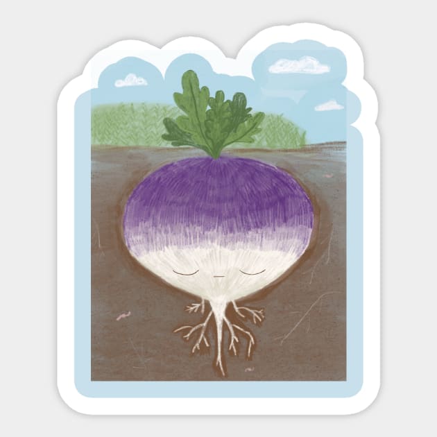 Tired Turnip Sticker by phobophiliafolk